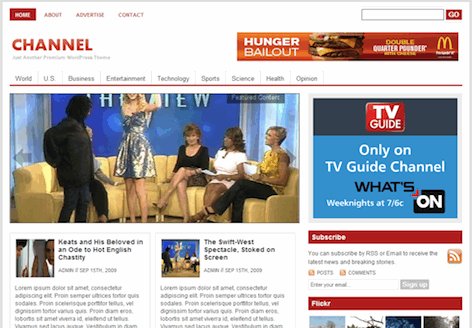 channel captura - Tema grátis para WordPress: Channel