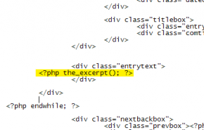 the_excerpt Mais controle de extratos em WordPress 2.9