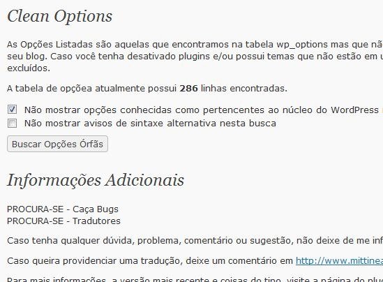 cleanoptions - Tradu&ccedil;&atilde;o do plugin Clean Options para WordPress