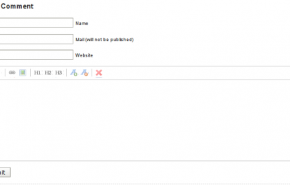 screenshot-1 Formulário de comentários WYSIWYG
