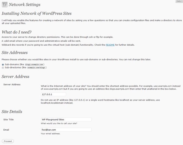 wordpress 3.0 network settings - Primeiras imagens de Wordpress 3.0 Multisite