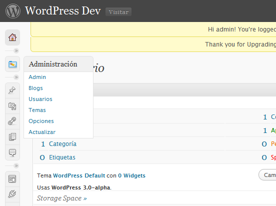 Habilitar a criação de vários blogs com WordPress 3,0-dev wp30mu - Habilitar a criação de vários blogs com WordPress 3,0-dev