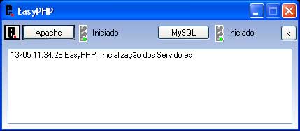 Janela principal do EasyPHP