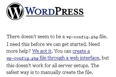 Página de erro do WordPress