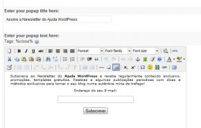 MaxBlogPress: Plugin WordPress para criar um Popup