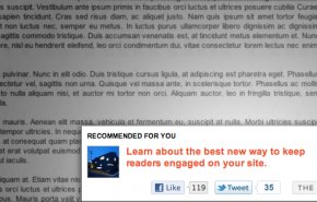 slide SimpleReach Slide, plugin WordPress para recomendar conteúdo