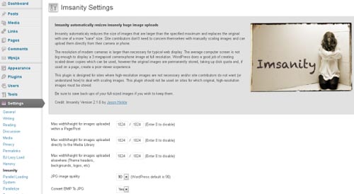Imsanity - 9 Plugins WordPress Para Melhorar O Desempenho Das Imagens