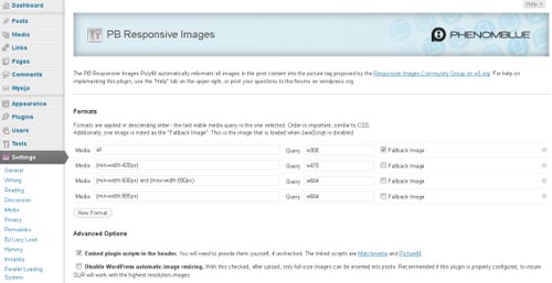 PB Responsive images - 9 Plugins WordPress Para Melhorar O Desempenho Das Imagens